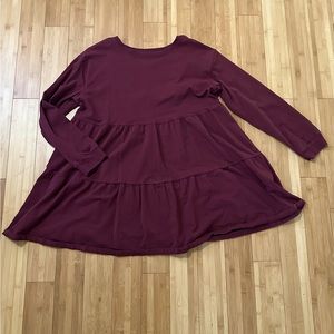 Long Sleeve T-Shirt Material Dress